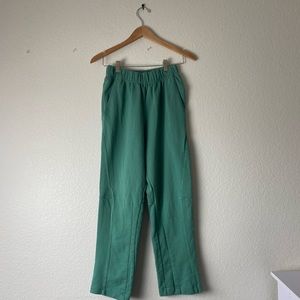 Adidas track pants sage green color size small.